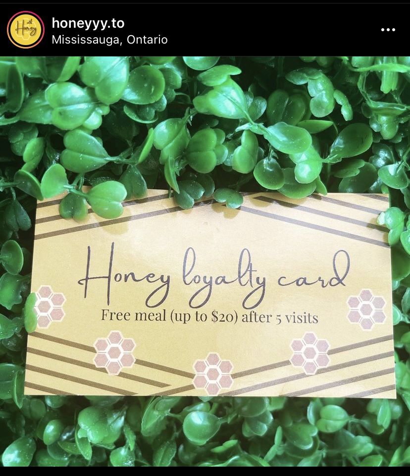 Honey loyalty card